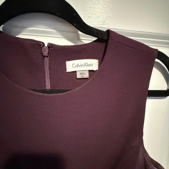 Calvin Klein Plum Sleeveless Dress - Picture 3 of 4